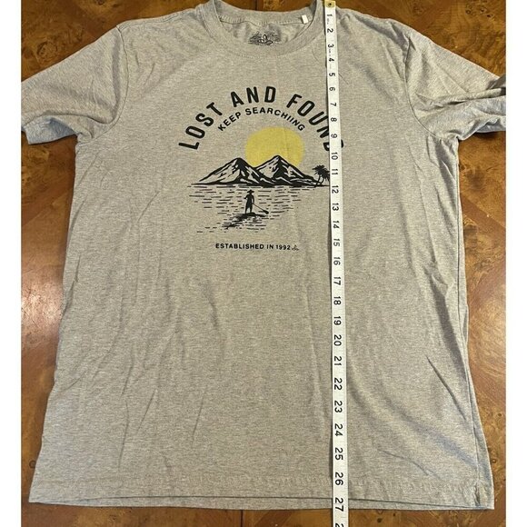 Prana Graphic T Shirt Men's Size M Lost & Found Keep Searching Sandstone SS - Picture 6 of 7